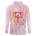 Australia Cup Melbourne Horse Racing Long Sleeve Polo Shirt 2025 Champion Trophy With Horseshoe - Aussie Hoodie