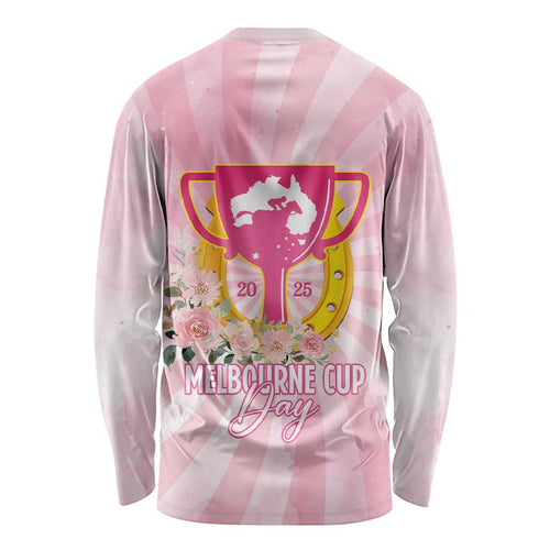 Australia Cup Melbourne Horse Racing Long Sleeve Shirt 2025 Champion Trophy With Horseshoe - Aussie Hoodie