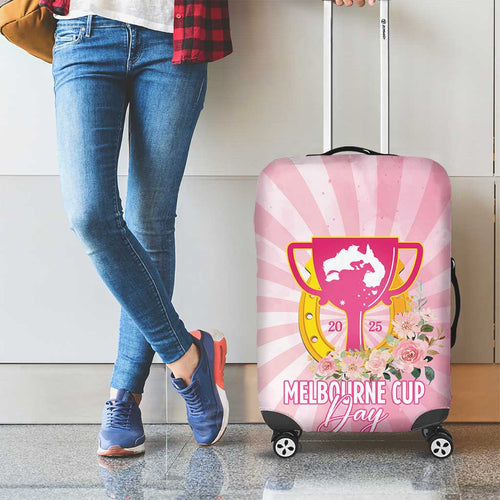 Australia Cup Melbourne Horse Racing Luggage Cover 2025 Champion Trophy With Horseshoe - Aussie Hoodie
