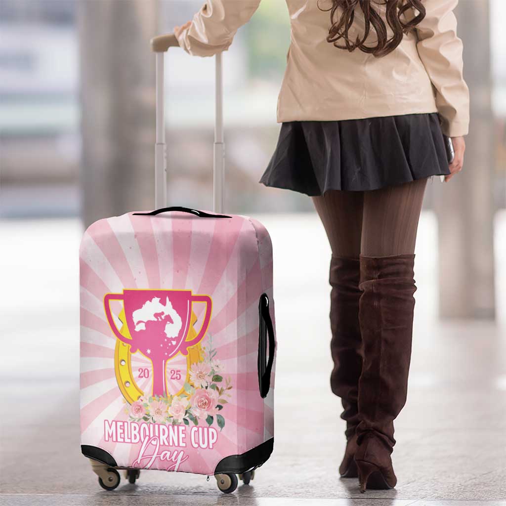 Australia Cup Melbourne Horse Racing Luggage Cover 2025 Champion Trophy With Horseshoe - Aussie Hoodie
