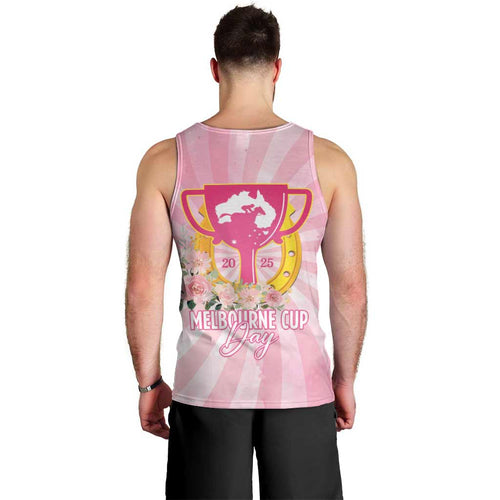 Australia Cup Melbourne Horse Racing Men Tank Top 2025 Champion Trophy With Horseshoe - Aussie Hoodie