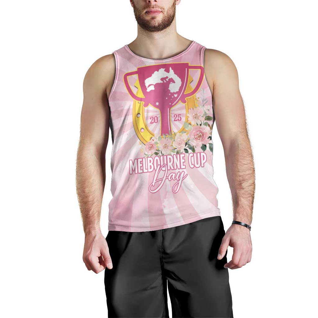 Australia Cup Melbourne Horse Racing Men Tank Top 2025 Champion Trophy With Horseshoe - Aussie Hoodie