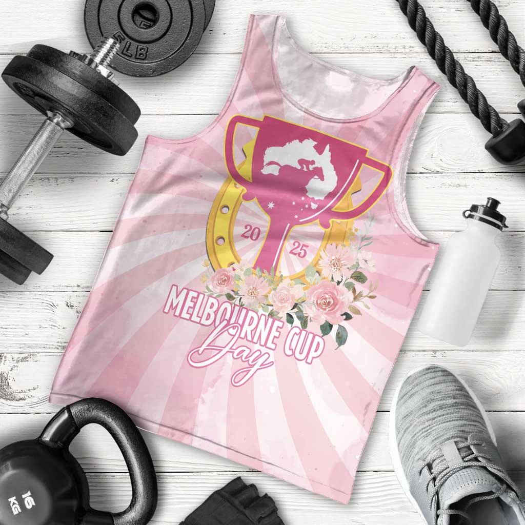 Australia Cup Melbourne Horse Racing Men Tank Top 2025 Champion Trophy With Horseshoe - Aussie Hoodie