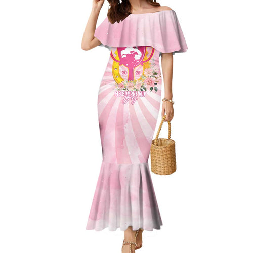 Australia Cup Melbourne Horse Racing Mermaid Dress 2025 Champion Trophy With Horseshoe - Aussie Hoodie