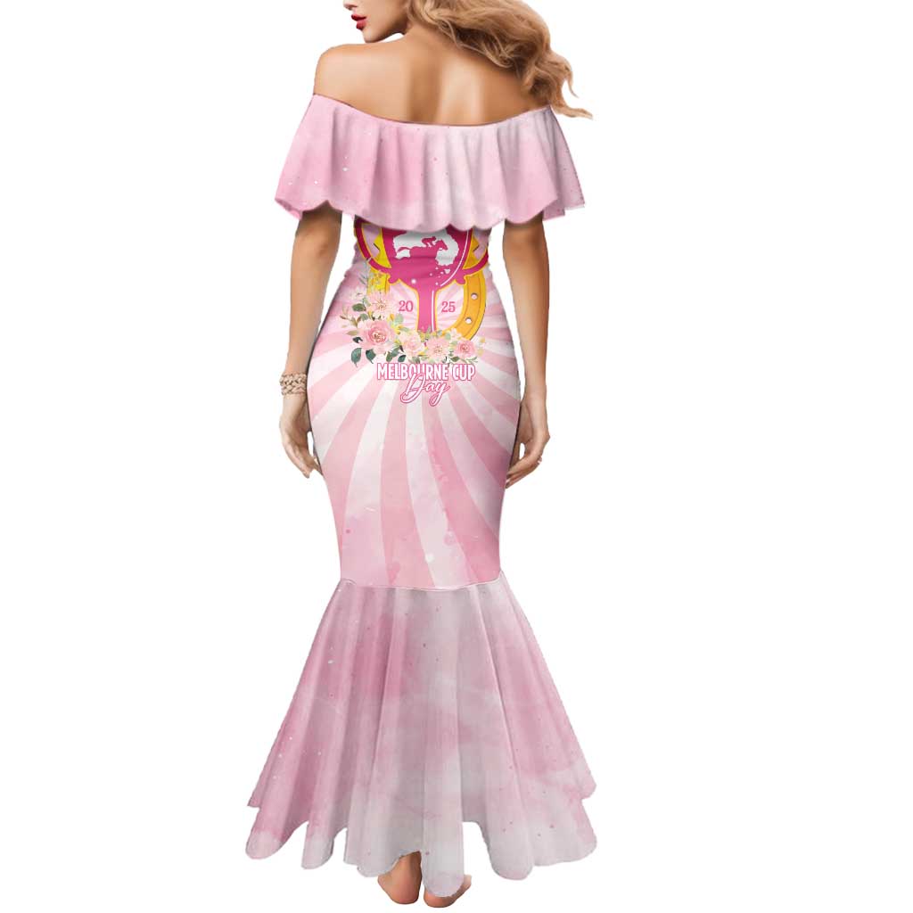 Australia Cup Melbourne Horse Racing Mermaid Dress 2025 Champion Trophy With Horseshoe - Aussie Hoodie
