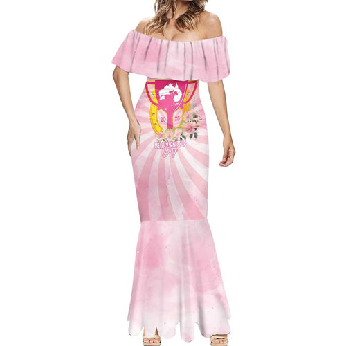 Australia Cup Melbourne Horse Racing Mermaid Dress 2025 Champion Trophy With Horseshoe - Aussie Hoodie
