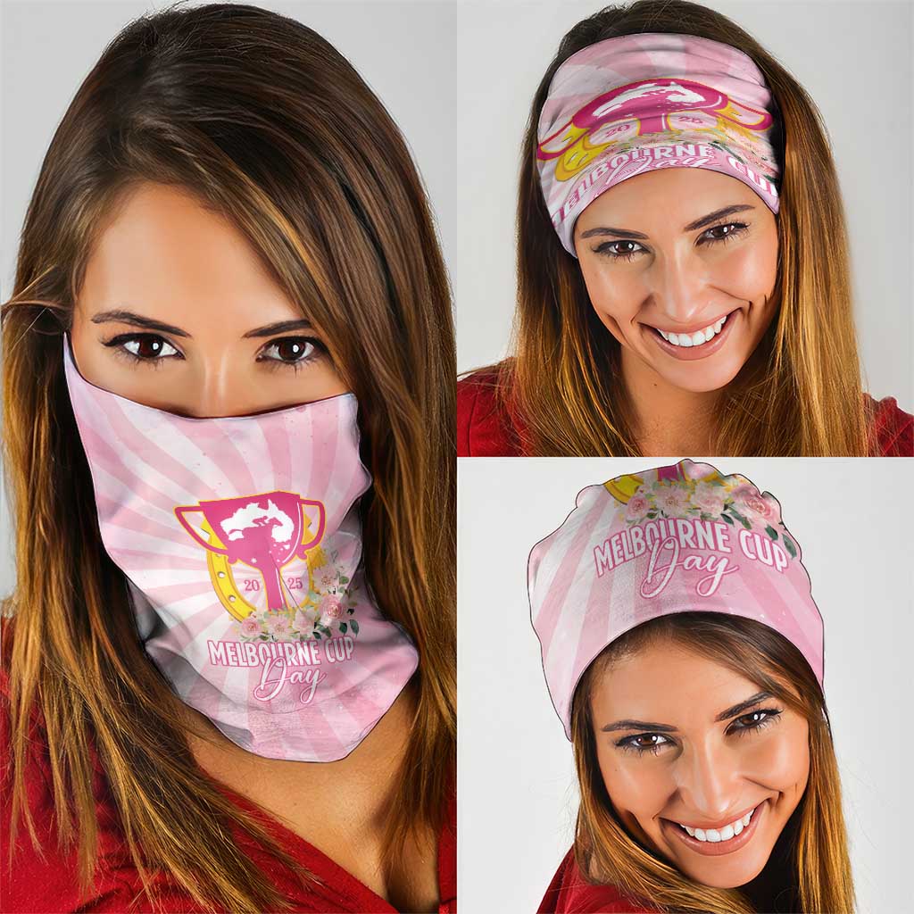Australia Cup Melbourne Horse Racing Neck Gaiter 2025 Champion Trophy With Horseshoe - Aussie Hoodie