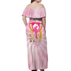 Australia Cup Melbourne Horse Racing Off Shoulder Maxi Dress 2025 Champion Trophy With Horseshoe - Aussie Hoodie