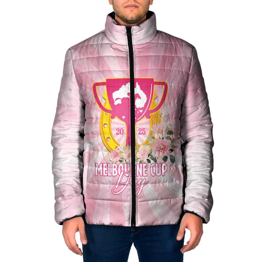 Australia Cup Melbourne Horse Racing Padded Jacket 2025 Champion Trophy With Horseshoe - Aussie Hoodie