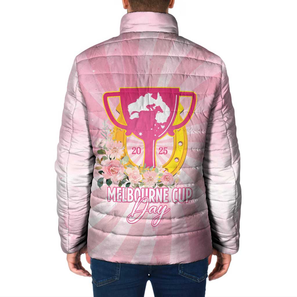 Australia Cup Melbourne Horse Racing Padded Jacket 2025 Champion Trophy With Horseshoe - Aussie Hoodie