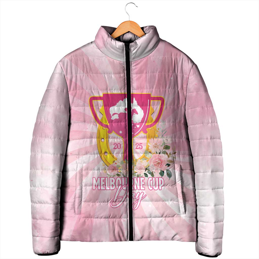 Australia Cup Melbourne Horse Racing Padded Jacket 2025 Champion Trophy With Horseshoe - Aussie Hoodie