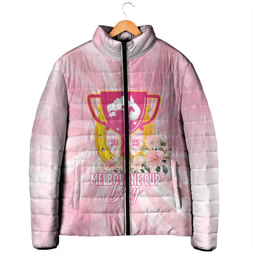 Australia Cup Melbourne Horse Racing Padded Jacket 2025 Champion Trophy With Horseshoe - Aussie Hoodie