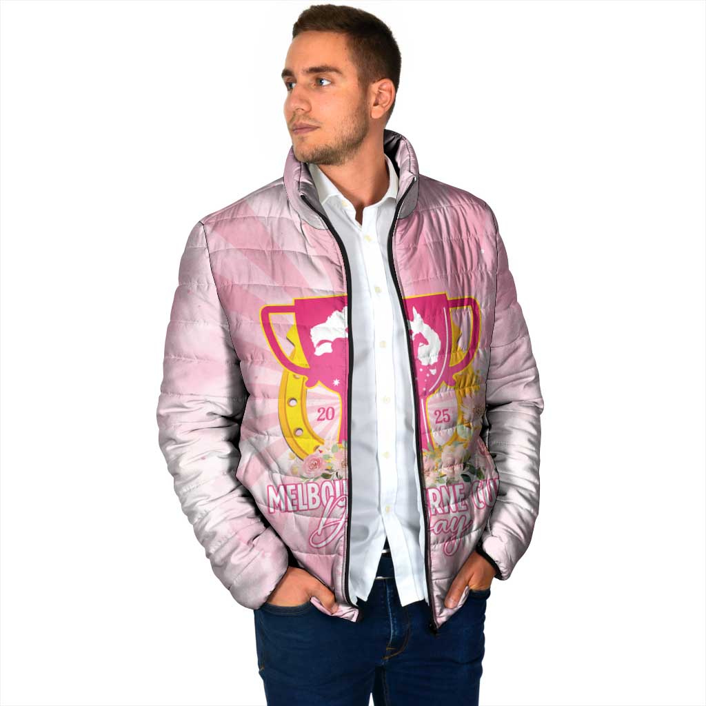 Australia Cup Melbourne Horse Racing Padded Jacket 2025 Champion Trophy With Horseshoe - Aussie Hoodie