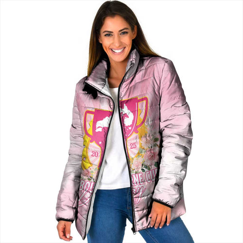 Australia Cup Melbourne Horse Racing Padded Jacket 2025 Champion Trophy With Horseshoe - Aussie Hoodie