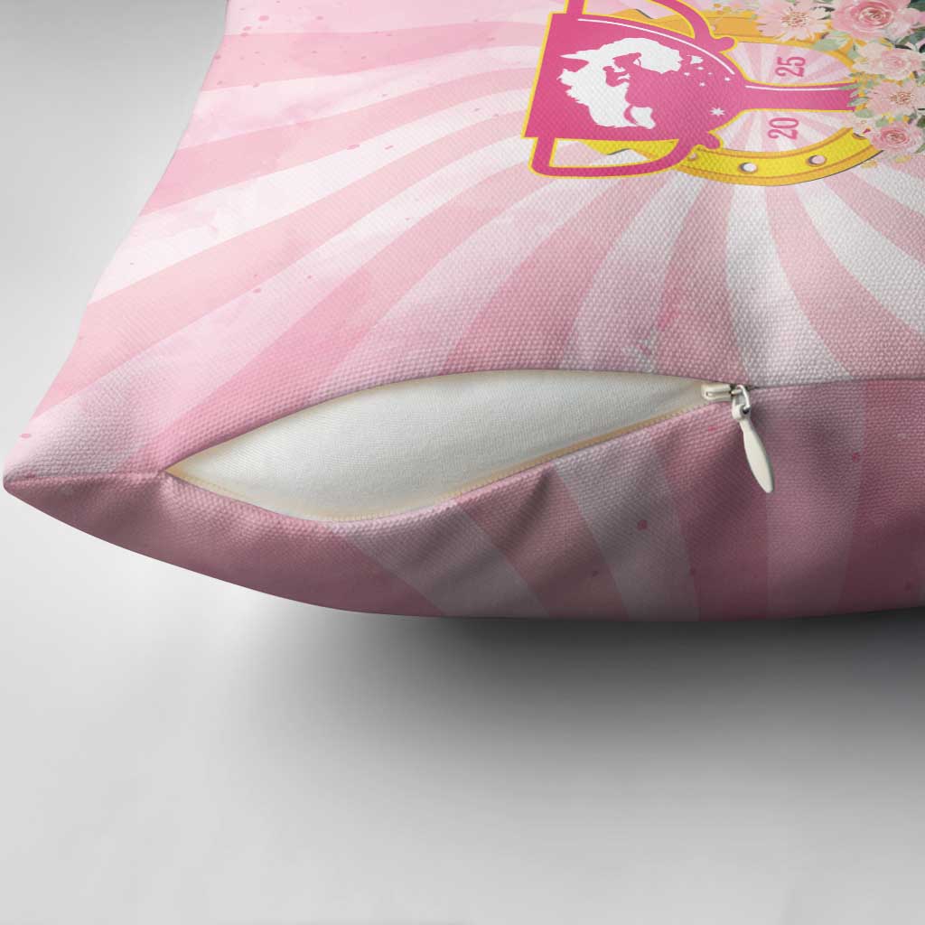 Australia Cup Melbourne Horse Racing Pillow Cover 2025 Champion Trophy With Horseshoe - Aussie Hoodie