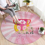 Australia Cup Melbourne Horse Racing Round Carpet 2025 Champion Trophy With Horseshoe - Aussie Hoodie