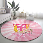 Australia Cup Melbourne Horse Racing Round Carpet 2025 Champion Trophy With Horseshoe - Aussie Hoodie