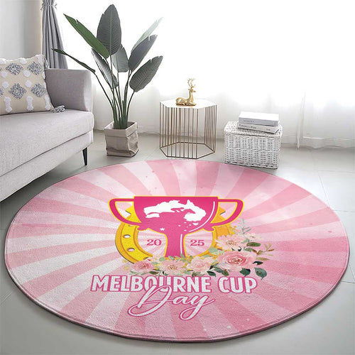 Australia Cup Melbourne Horse Racing Round Carpet 2025 Champion Trophy With Horseshoe - Aussie Hoodie
