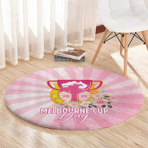 Australia Cup Melbourne Horse Racing Round Carpet 2025 Champion Trophy With Horseshoe - Aussie Hoodie