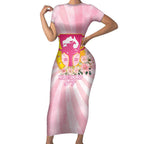 Australia Cup Melbourne Horse Racing Short Sleeve Bodycon Dress 2025 Champion Trophy With Horseshoe - Aussie Hoodie