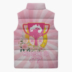 Australia Cup Melbourne Horse Racing Sleeveless Puffer Jacket 2025 Champion Trophy With Horseshoe - Aussie Hoodie