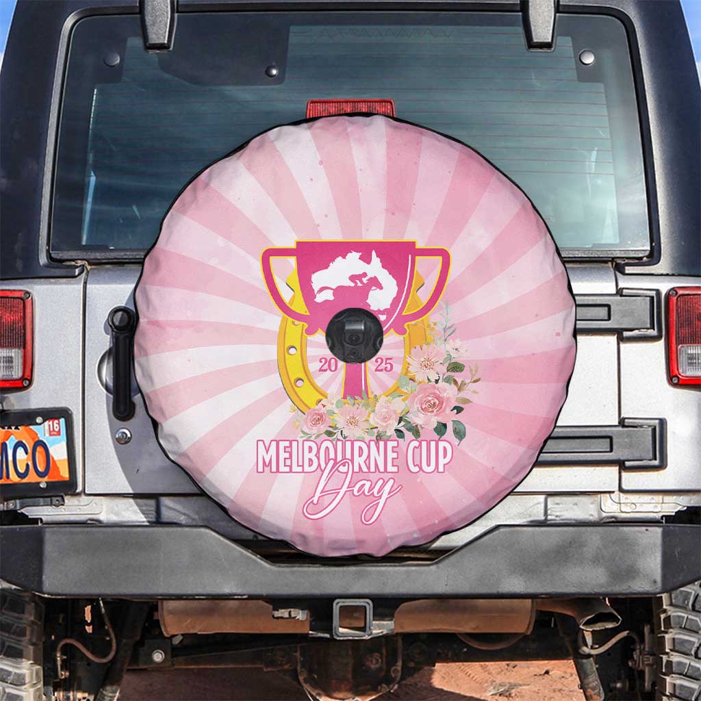 Australia Cup Melbourne Horse Racing Spare Tire Cover 2025 Champion Trophy With Horseshoe - Aussie Hoodie