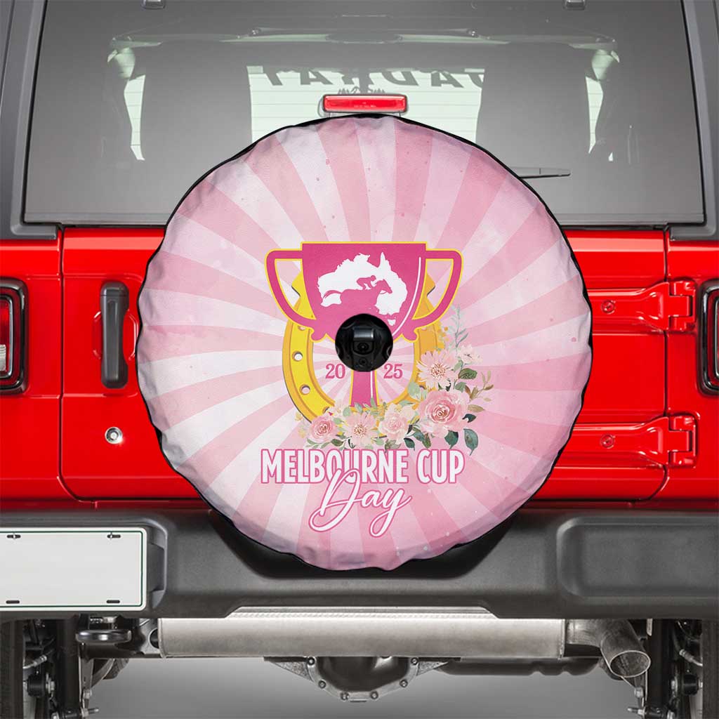 Australia Cup Melbourne Horse Racing Spare Tire Cover 2025 Champion Trophy With Horseshoe - Aussie Hoodie
