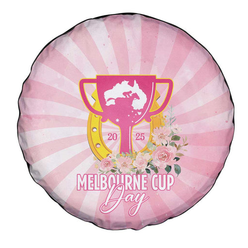 Australia Cup Melbourne Horse Racing Spare Tire Cover 2025 Champion Trophy With Horseshoe - Aussie Hoodie