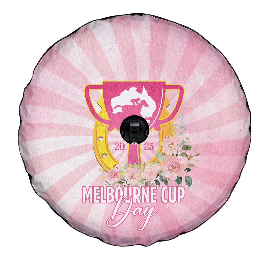 Australia Cup Melbourne Horse Racing Spare Tire Cover 2025 Champion Trophy With Horseshoe - Aussie Hoodie