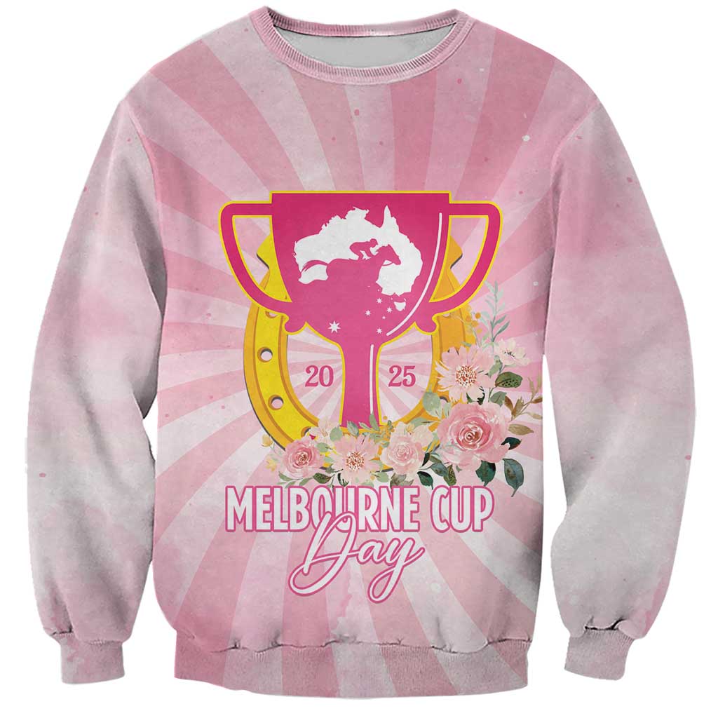 Australia Cup Melbourne Horse Racing Sweatshirt 2025 Champion Trophy With Horseshoe - Aussie Hoodie