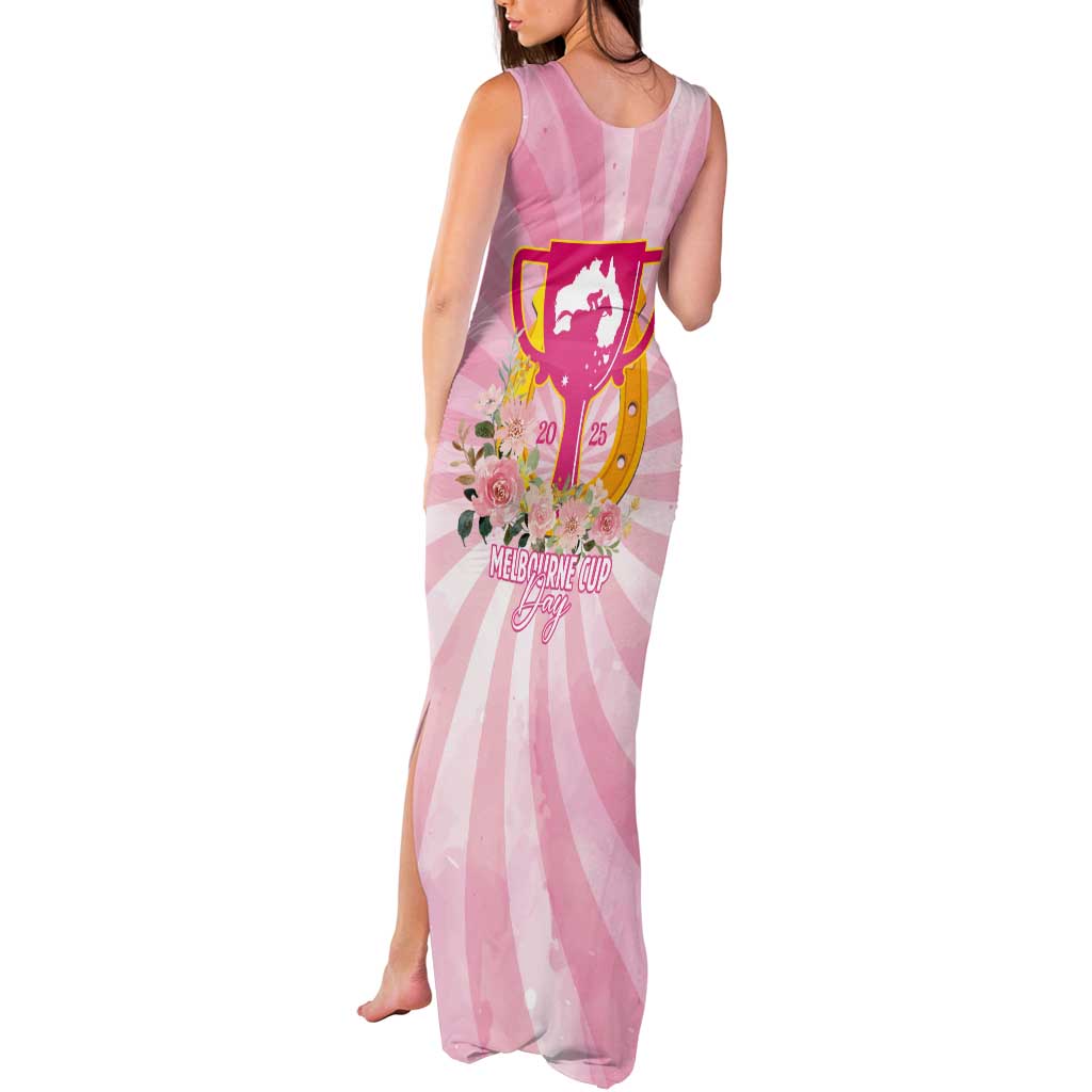 Australia Cup Melbourne Horse Racing Tank Maxi Dress 2025 Champion Trophy With Horseshoe - Aussie Hoodie