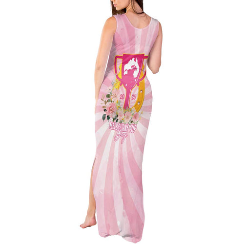 Australia Cup Melbourne Horse Racing Tank Maxi Dress 2025 Champion Trophy With Horseshoe - Aussie Hoodie