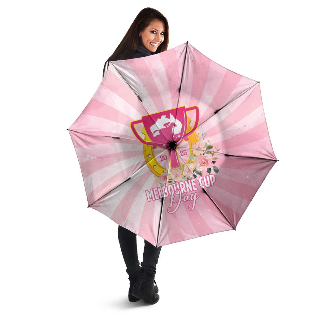 Australia Cup Melbourne Horse Racing Umbrella 2025 Champion Trophy With Horseshoe - Aussie Hoodie
