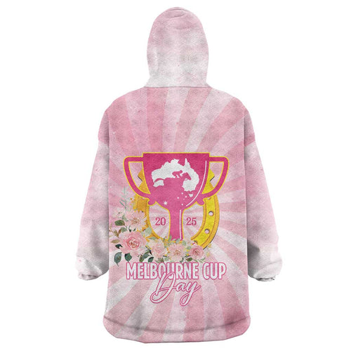 Australia Cup Melbourne Horse Racing Wearable Blanket Hoodie 2025 Champion Trophy With Horseshoe - Aussie Hoodie