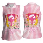 Australia Cup Melbourne Horse Racing Women Sleeveless Polo Shirt 2025 Champion Trophy With Horseshoe - Aussie Hoodie