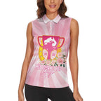 Australia Cup Melbourne Horse Racing Women Sleeveless Polo Shirt 2025 Champion Trophy With Horseshoe - Aussie Hoodie