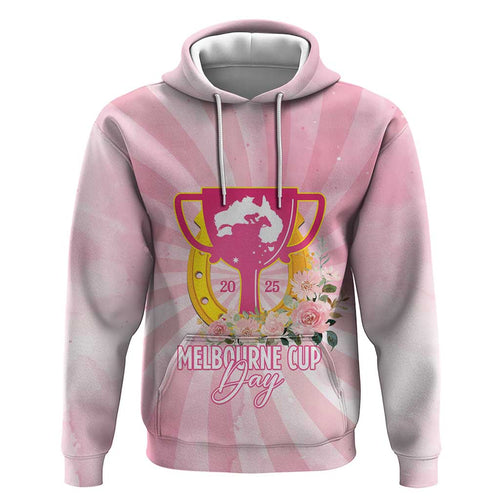 Australia Cup Melbourne Horse Racing Zip Hoodie 2025 Champion Trophy With Horseshoe - Aussie Hoodie