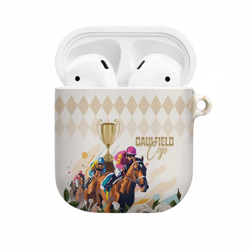 Australia Cup Caulfield Horse Racing AirPods Case Champion Trophy Mix White Roses - Aussie Hoodie
