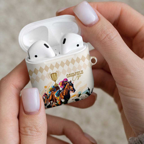 Australia Cup Caulfield Horse Racing AirPods Case Champion Trophy Mix White Roses - Aussie Hoodie