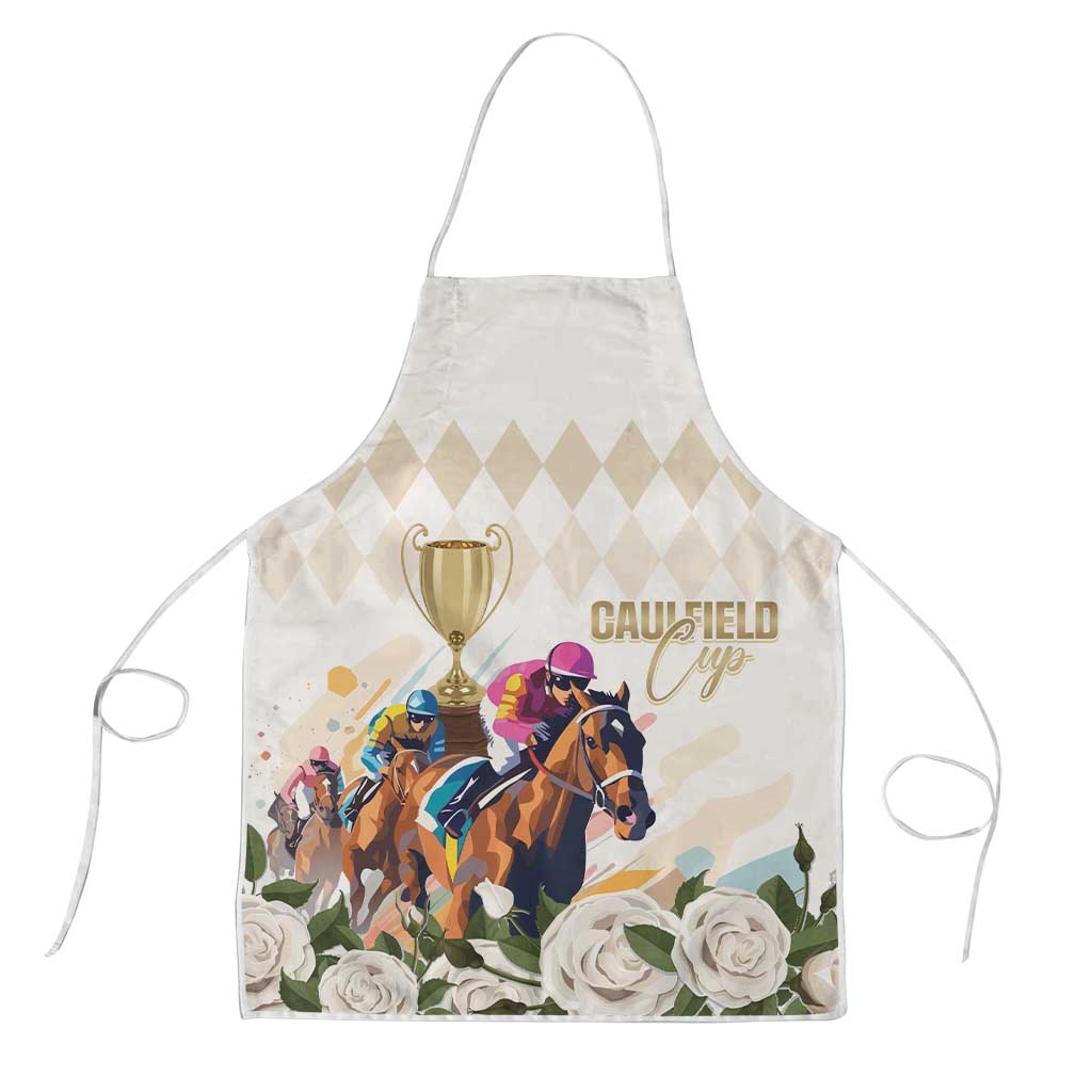 Australia Cup Caulfield Horse Racing Apron Champion Trophy Mix White Roses - Aussie Hoodie