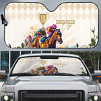 Australia Cup Caulfield Horse Racing Auto Sun Shade Champion Trophy Mix White Roses - Aussie Hoodie