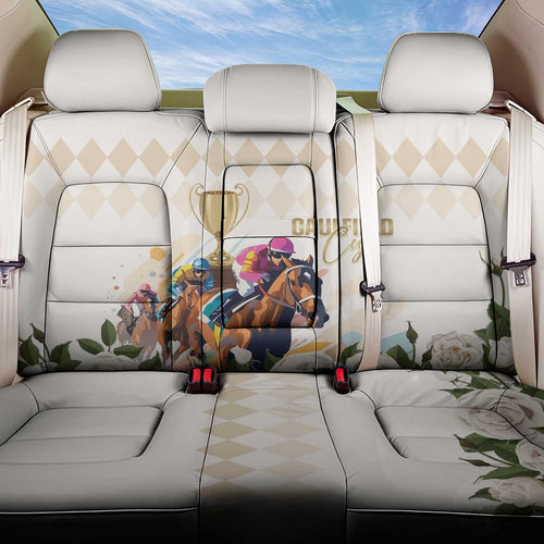 Australia Cup Caulfield Horse Racing Back Car Seat Cover Champion Trophy Mix White Roses - Aussie Hoodie
