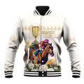 Australia Cup Caulfield Horse Racing Baseball Jacket Champion Trophy Mix White Roses - Aussie Hoodie