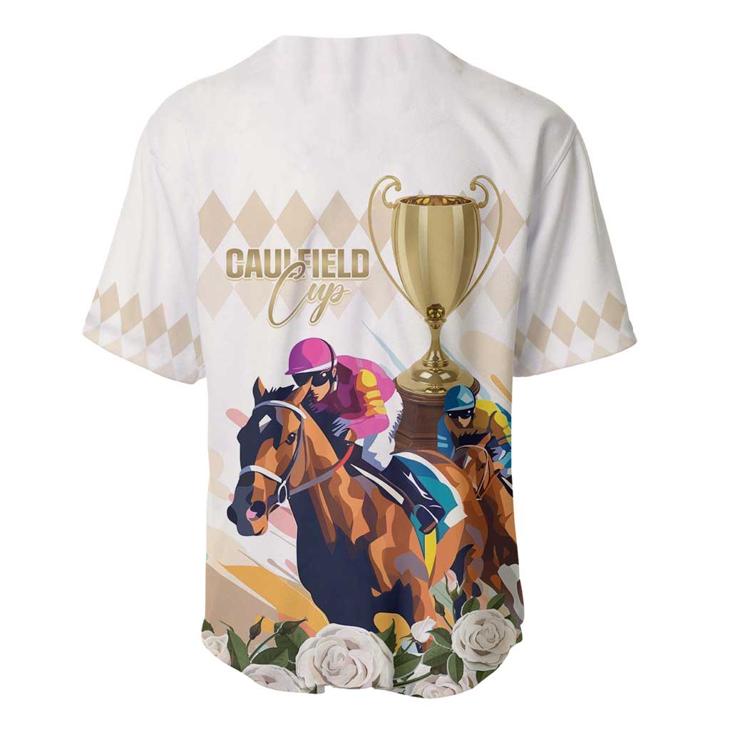 Australia Cup Caulfield Horse Racing Baseball Jersey Champion Trophy Mix White Roses - Aussie Hoodie