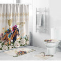 Australia Cup Caulfield Horse Racing Bathroom Set Champion Trophy Mix White Roses - Aussie Hoodie