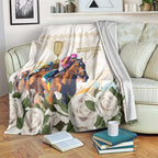 Australia Cup Caulfield Horse Racing Blanket Champion Trophy Mix White Roses - Aussie Hoodie