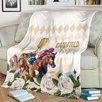 Australia Cup Caulfield Horse Racing Blanket Champion Trophy Mix White Roses - Aussie Hoodie