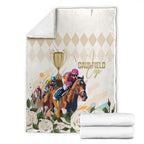 Australia Cup Caulfield Horse Racing Blanket Champion Trophy Mix White Roses - Aussie Hoodie