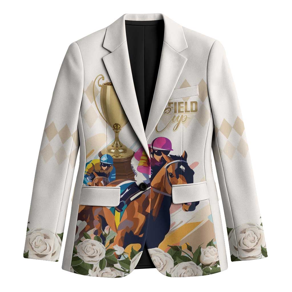 Australia Cup Caulfield Horse Racing Blazer Champion Trophy Mix White Roses - Aussie Hoodie