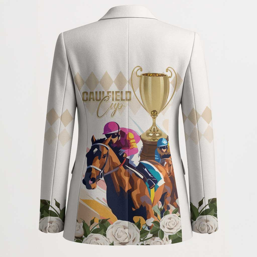 Australia Cup Caulfield Horse Racing Blazer Champion Trophy Mix White Roses - Aussie Hoodie